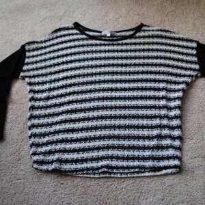 MOA MOA Womens Sweater ~ Size S Small ~ Black and White ~ Lightweight
